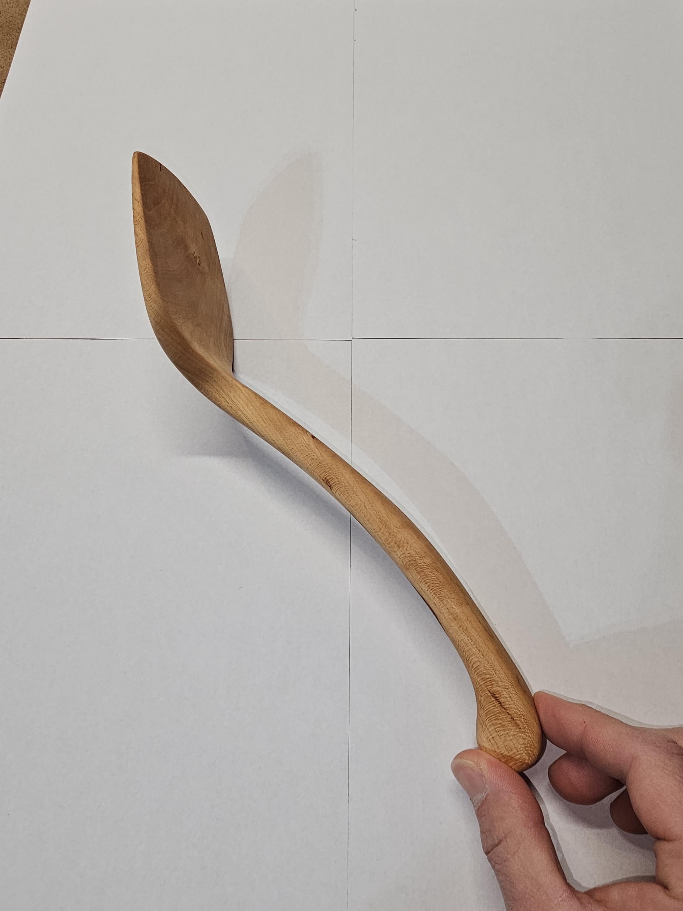 Wooden Pancake Flipper Spatula Template – Printable Woodworking PDF – alternate angle