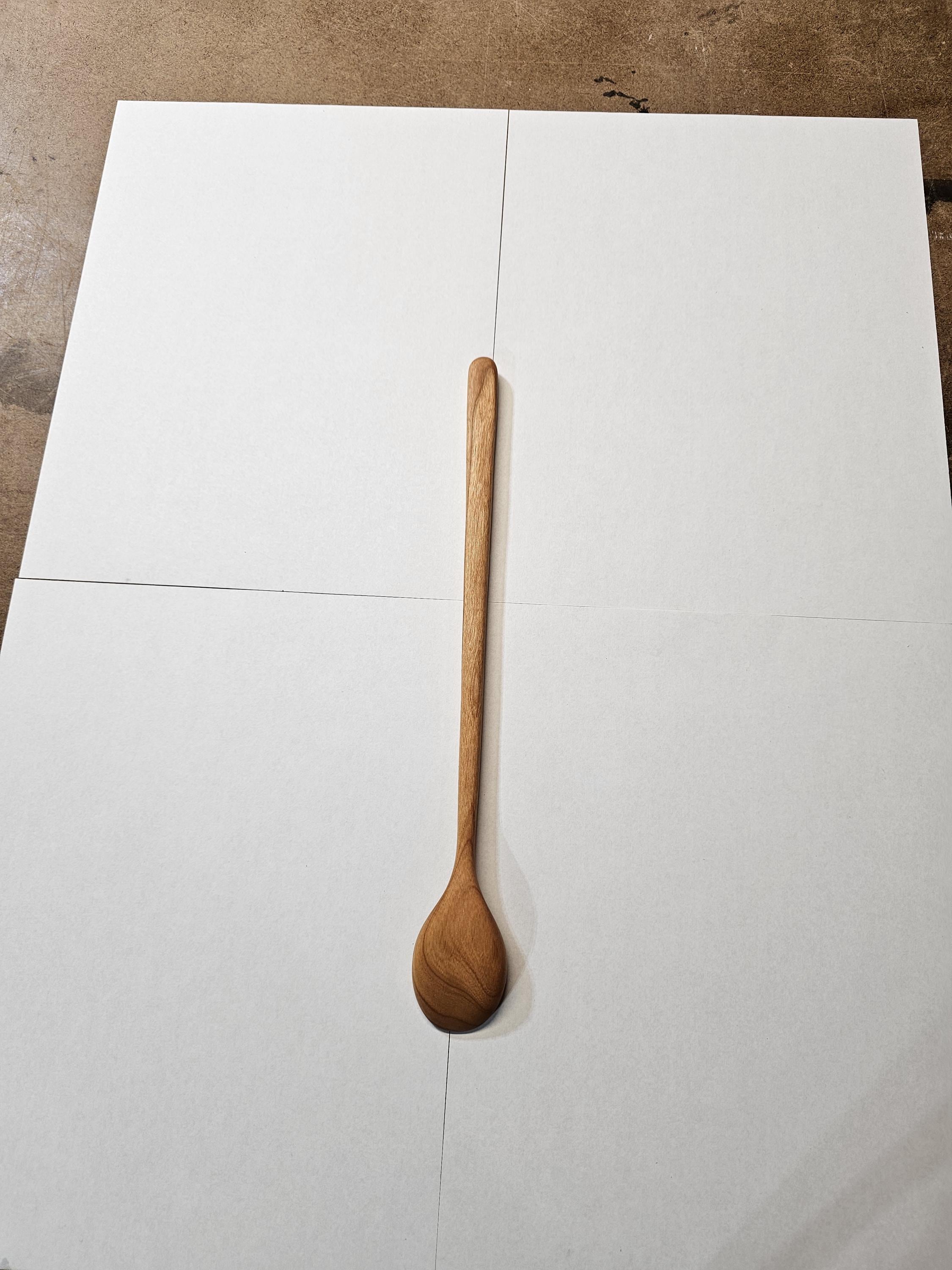 Wooden Tasting Spoon Template – DIY Woodworking Plan PDF – alternate angle
