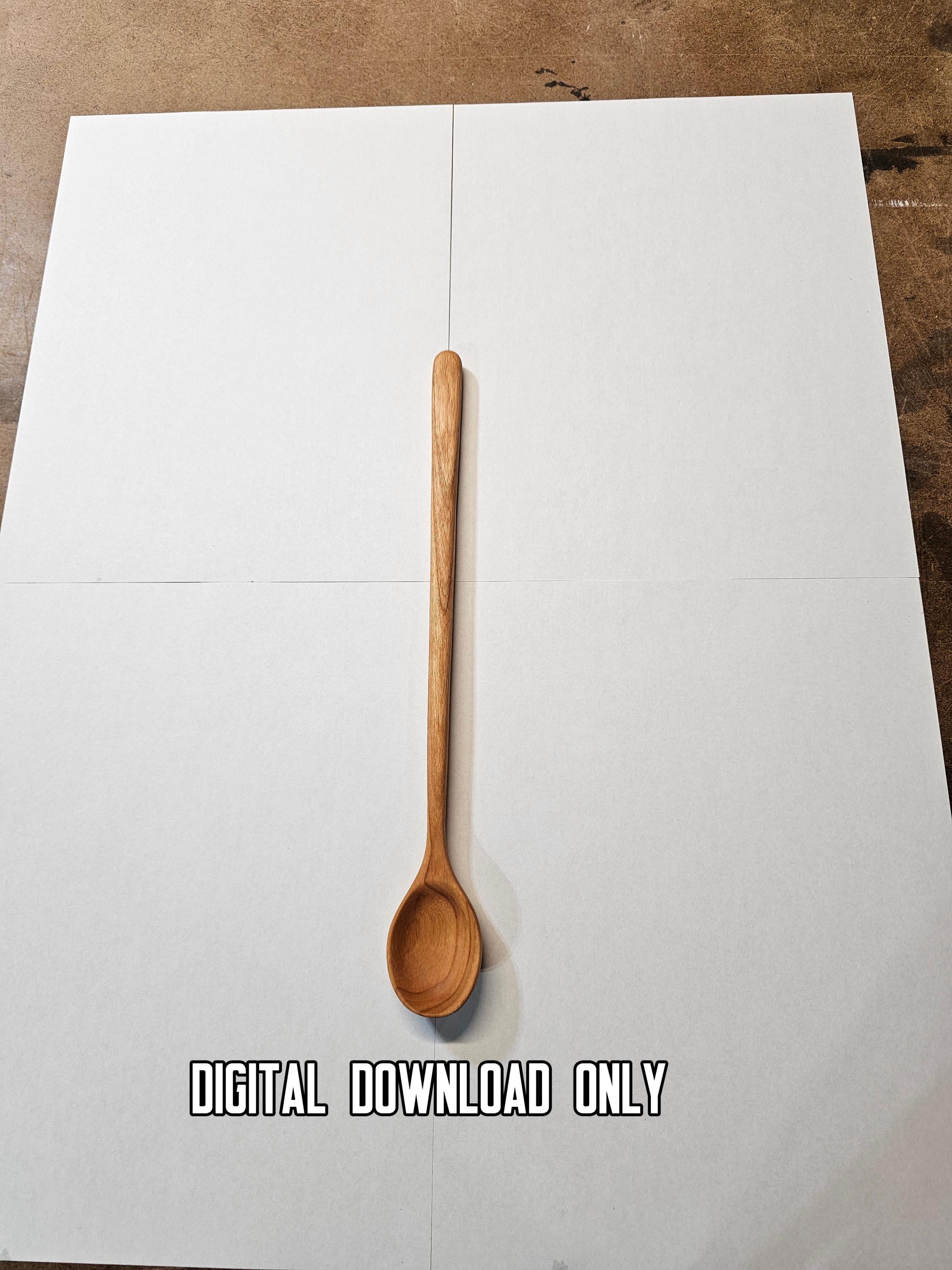 Wooden Tasting Spoon Template – DIY Woodworking Plan PDF – finished wood project photo