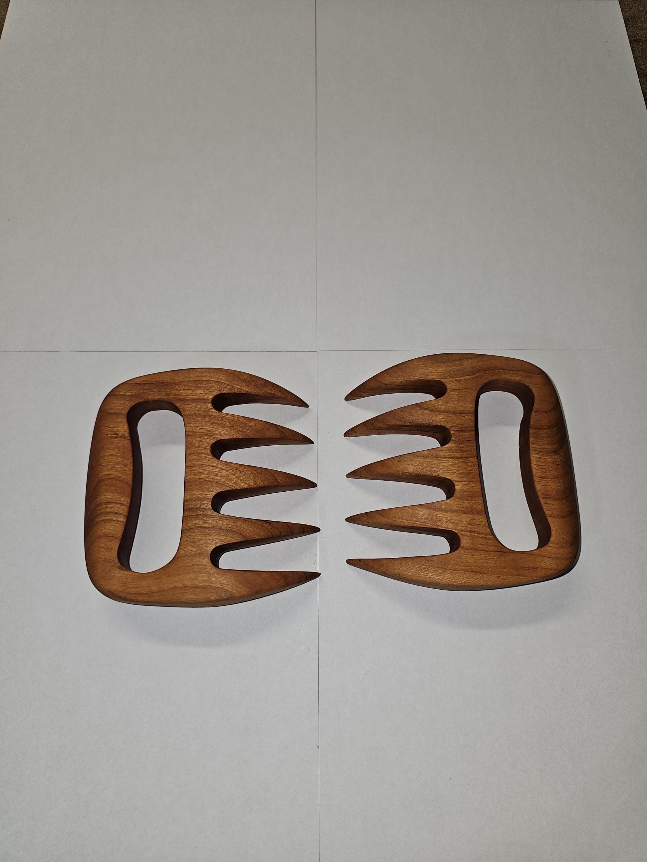 Meat Shredding Claws Woodworking Template – Printable PDF – alternate angle
