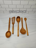 Wooden Kitchen Utensil Set – 5 PDF Woodworking Plans (Ladle, Spoons & Fish Spatula)