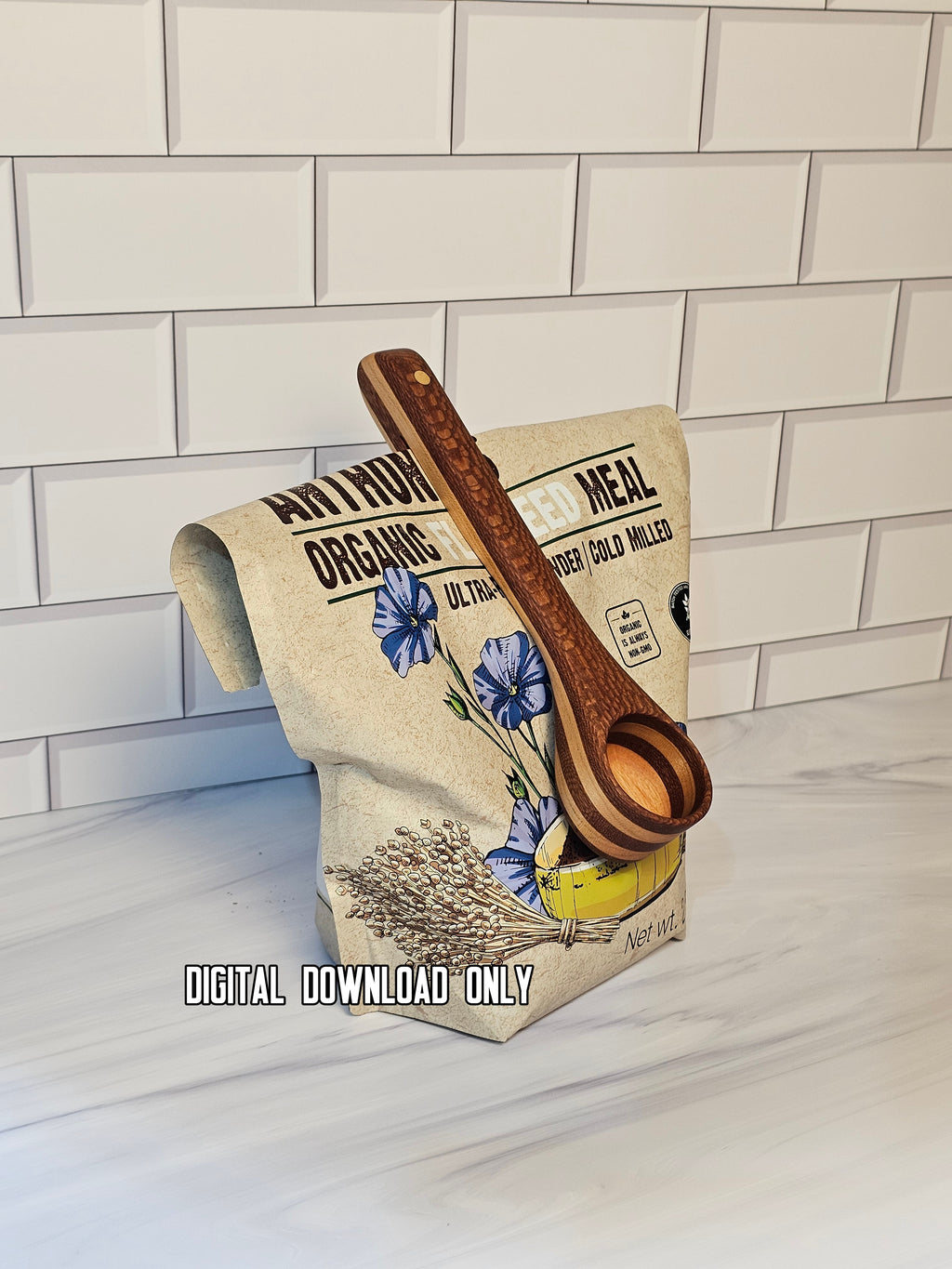 Wooden Coffee Scoop & Bag Clip Template | Printable PDF Woodworking Plans – finished wood project photo