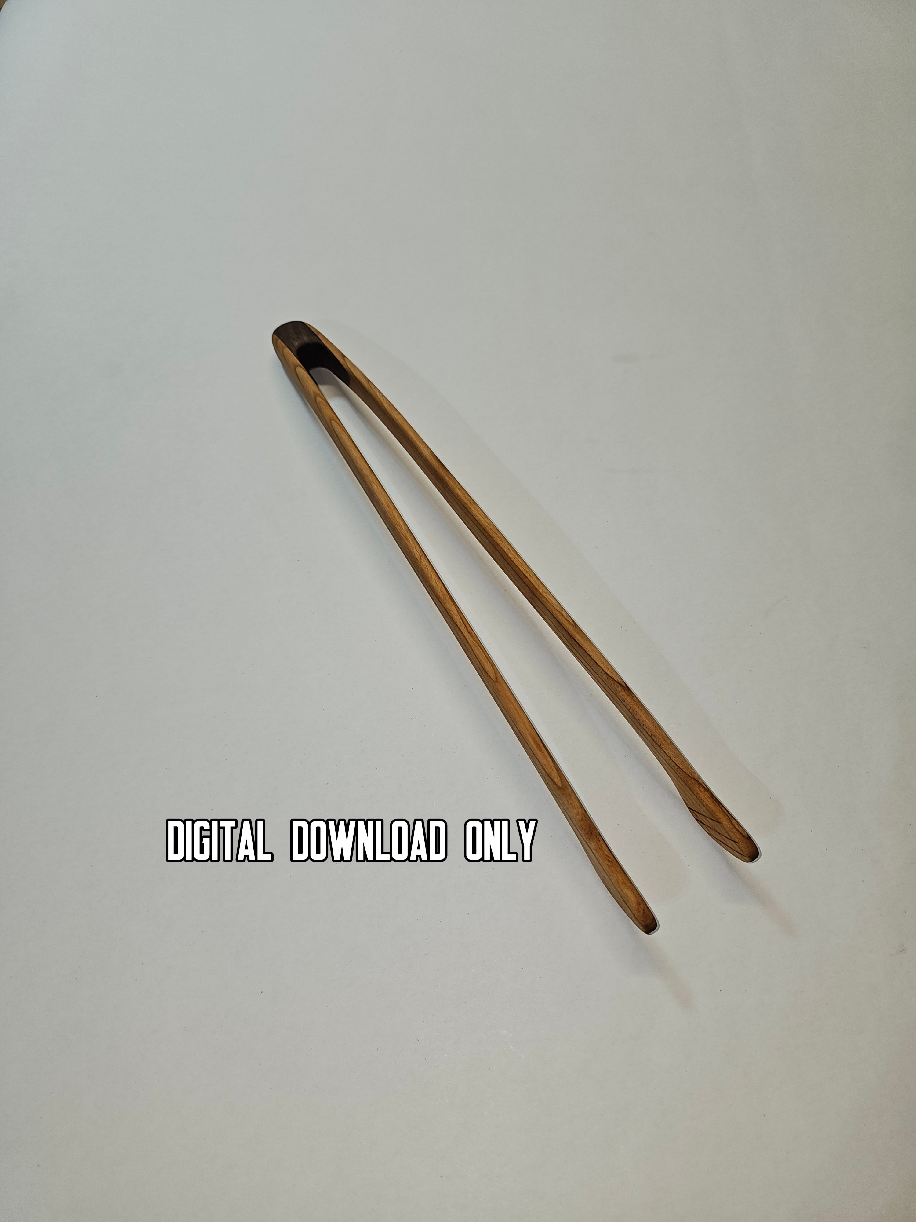 Wooden Grill Tongs Template – DIY BBQ Woodworking Plans (PDF Download) – finished wood project photo