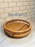 Lazy Susan Woodworking Plans – Floating Ring Turntable | Digital PDF – finished wood project photo