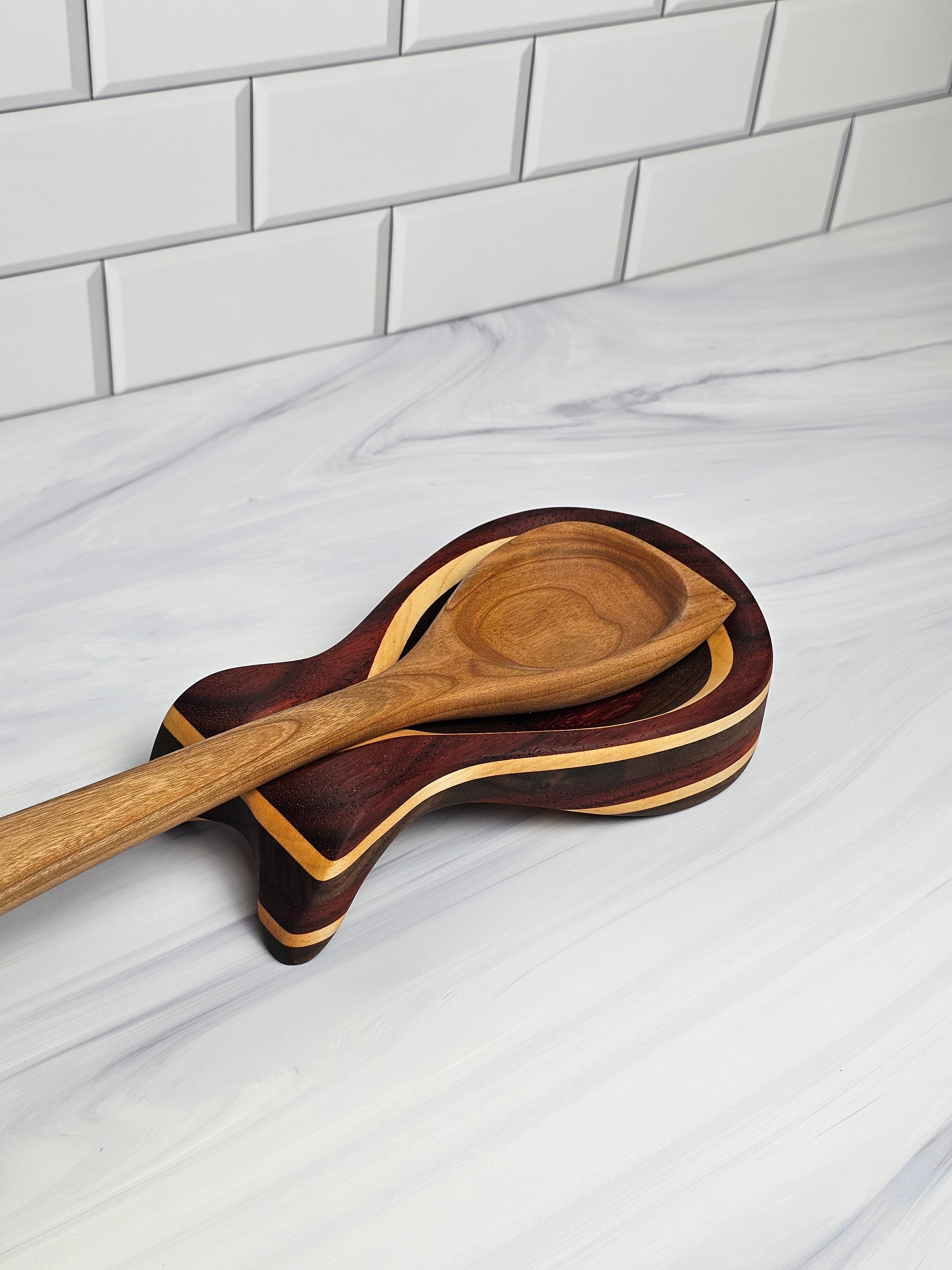 Wooden Spoon Rest Template – Printable PDF Woodworking Plan – alternate angle