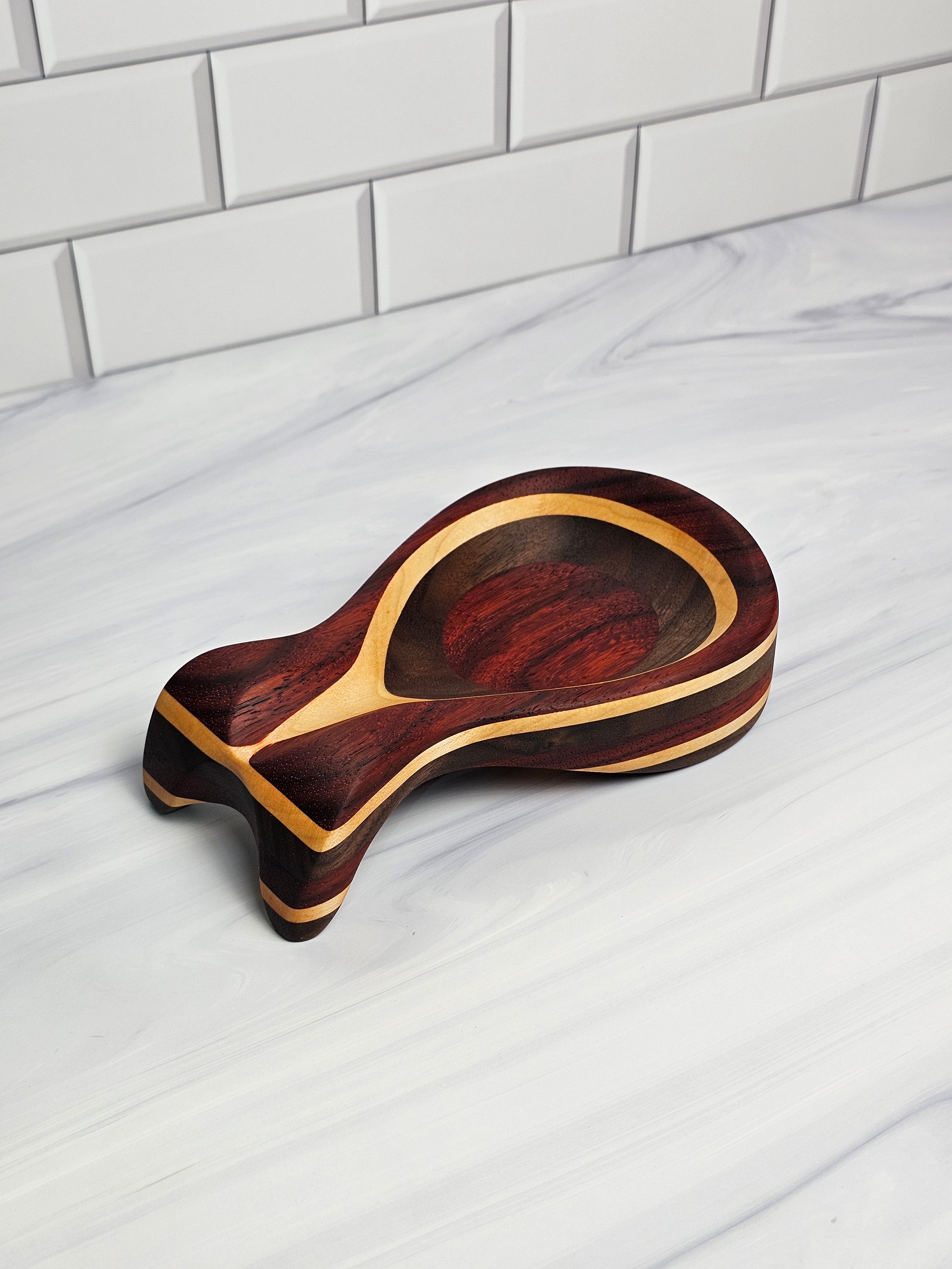 Wooden Spoon Rest Template – Printable PDF Woodworking Plan – detail shot