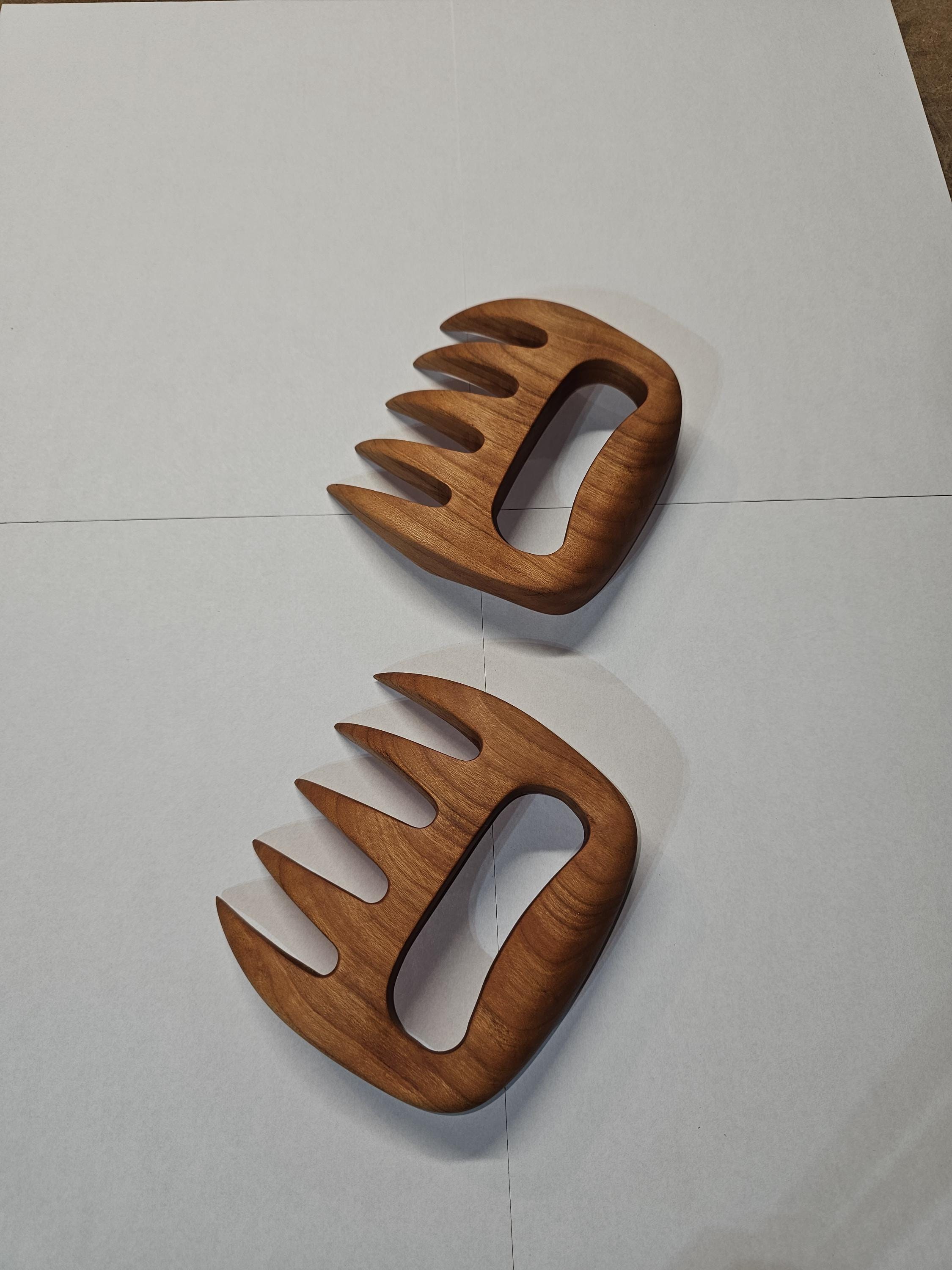 Meat Shredding Claws Woodworking Template – Printable PDF – finished wood project photo