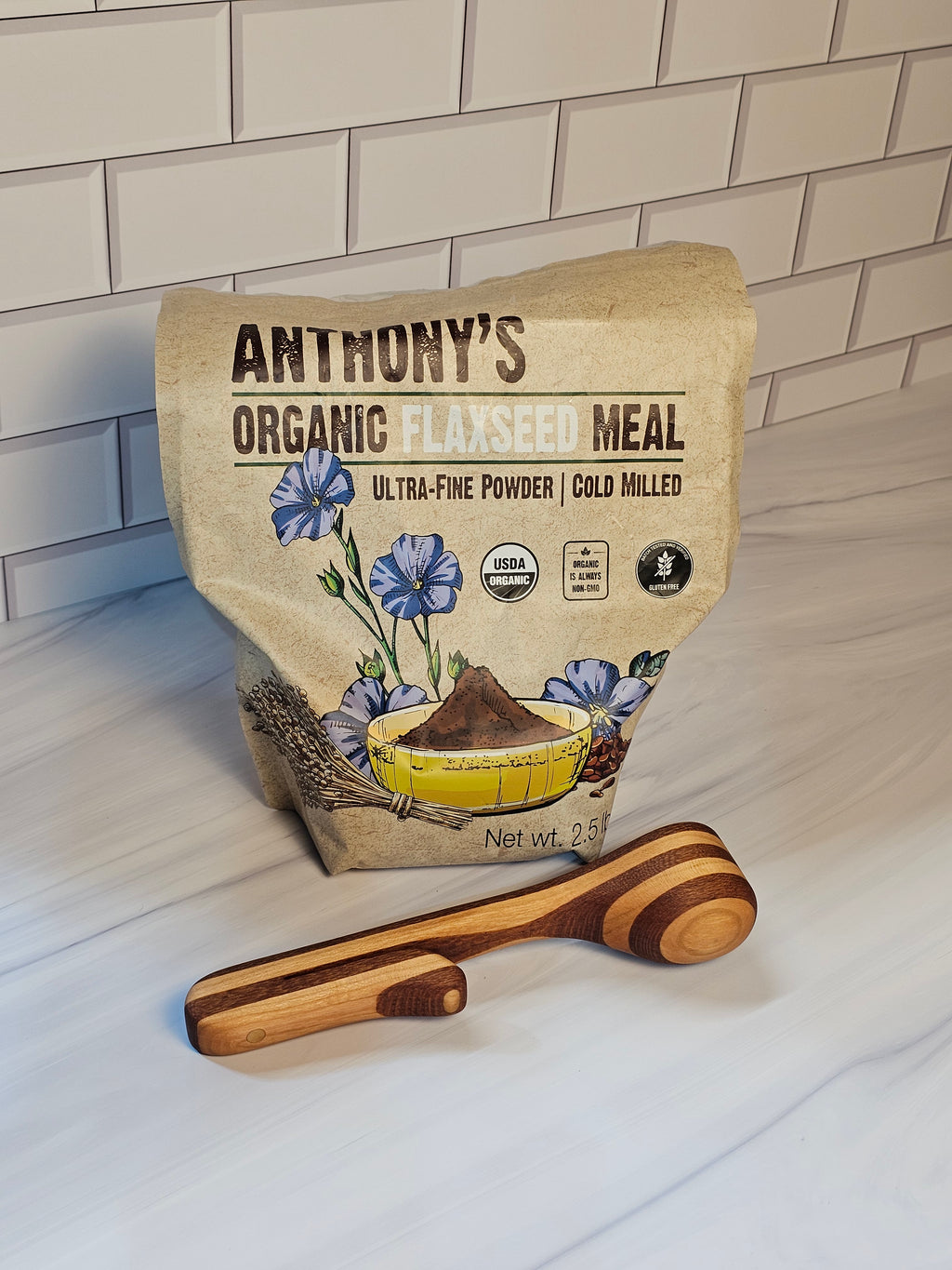 Wooden Coffee Scoop & Bag Clip Template | Printable PDF Woodworking Plans – detail shot