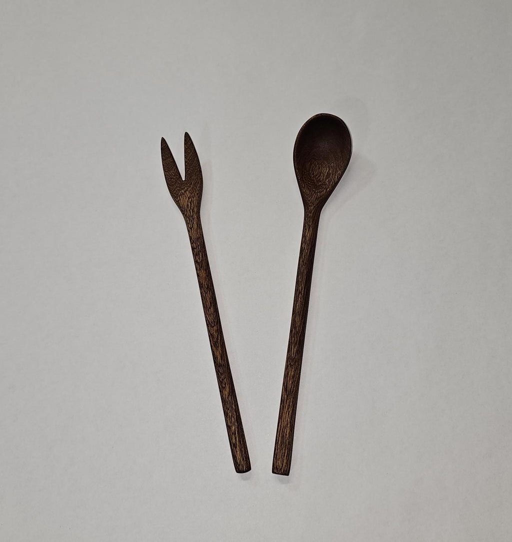 Mini Wooden Spoon & Fork Template Set – DIY Woodworking Plans PDF – alternate angle