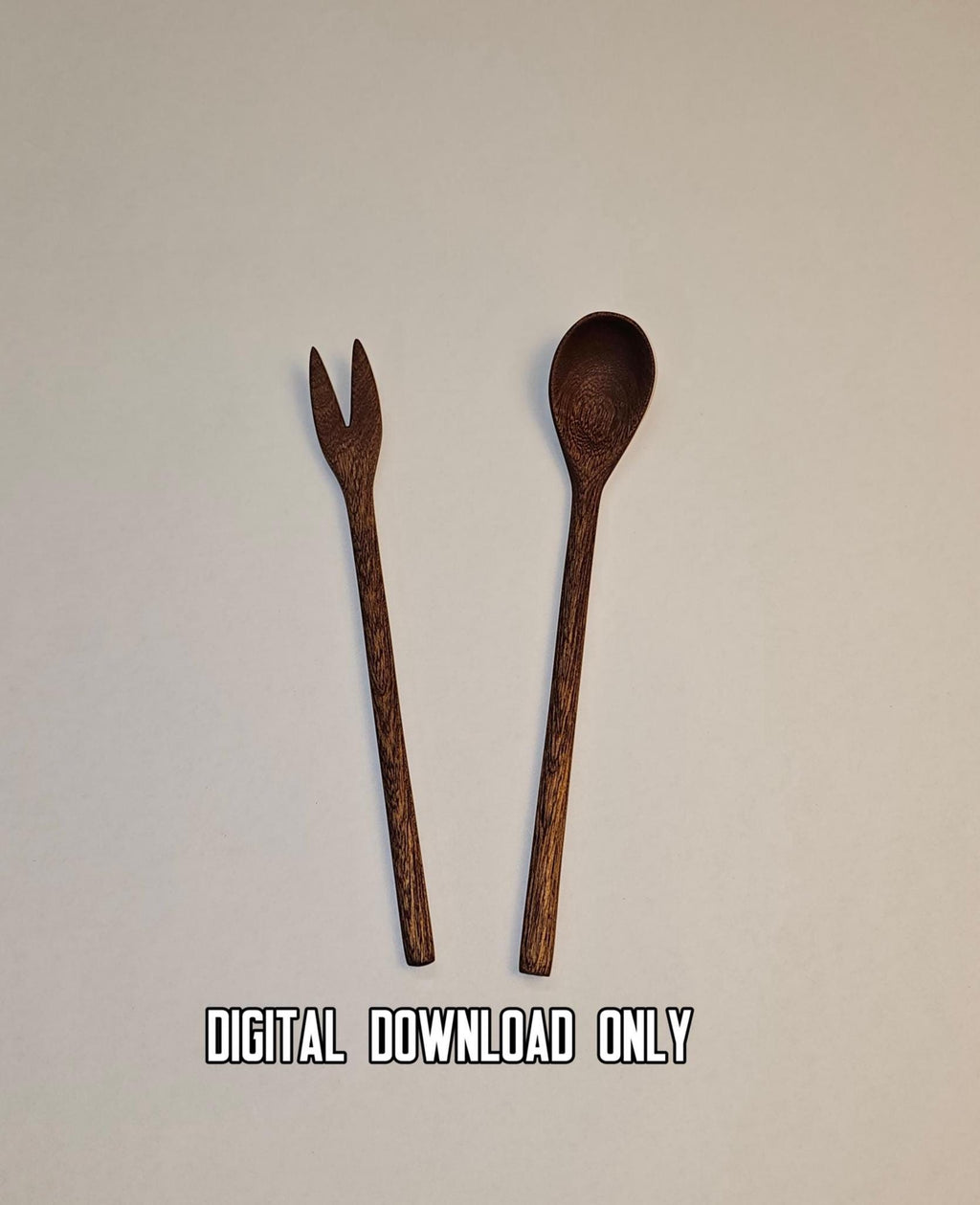 Mini Wooden Spoon & Fork Template Set – DIY Woodworking Plans PDF – finished wood project photo