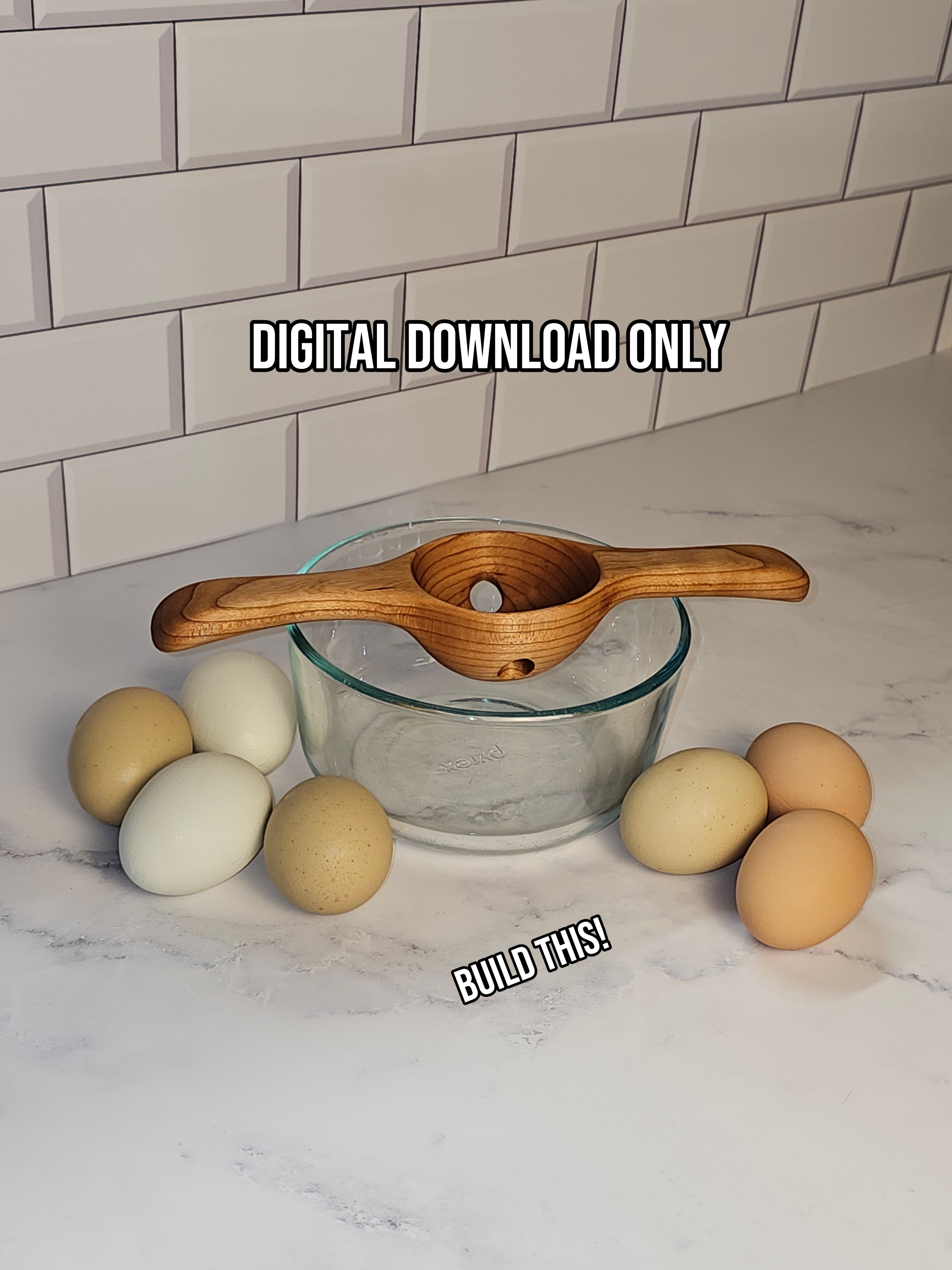 Wooden Egg Separator Woodworking Plan – Printable PDF Template – finished wood project photo