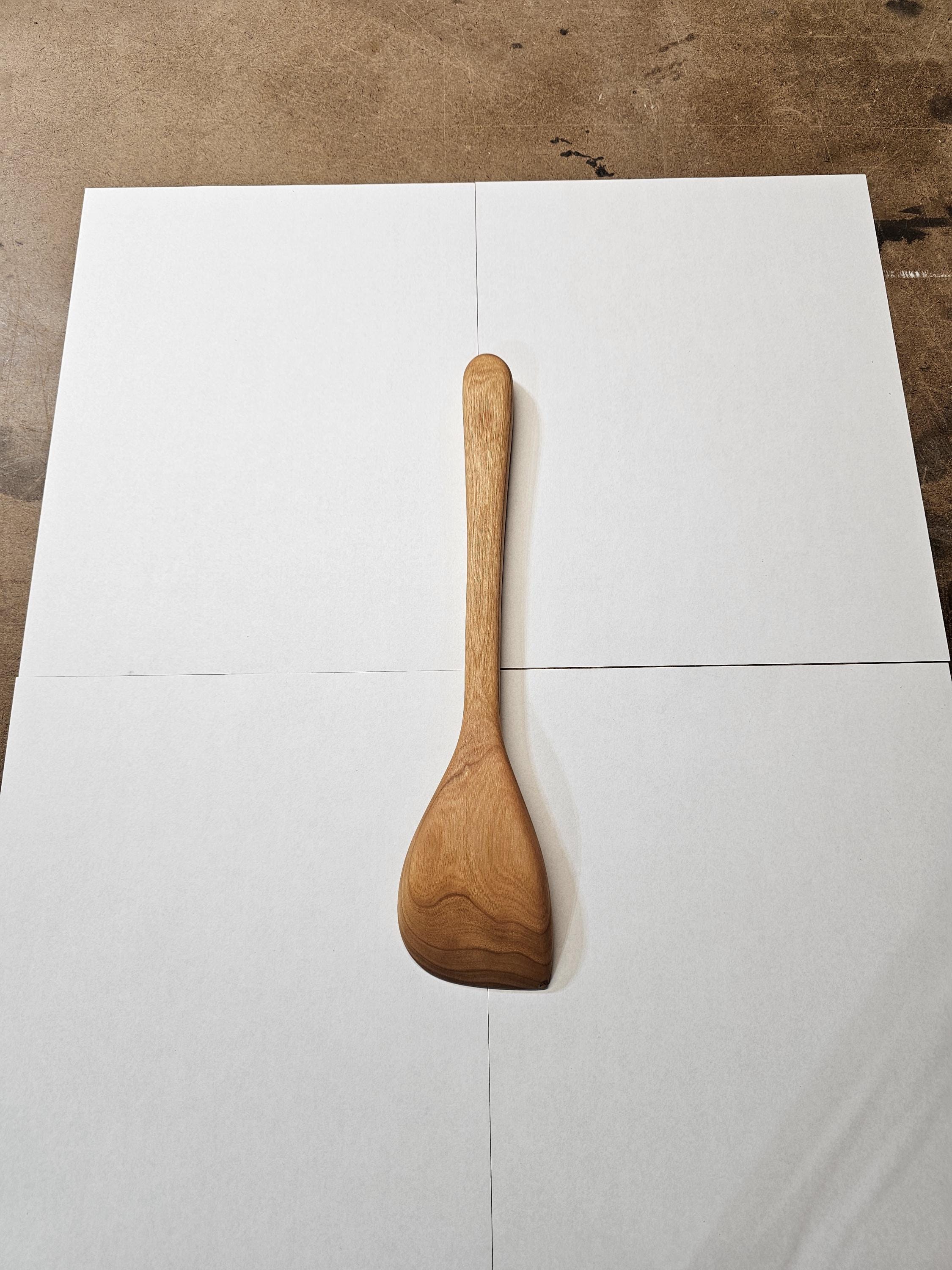 Wooden Scraper Spoon Template – DIY Woodworking Plan PDF – alternate angle