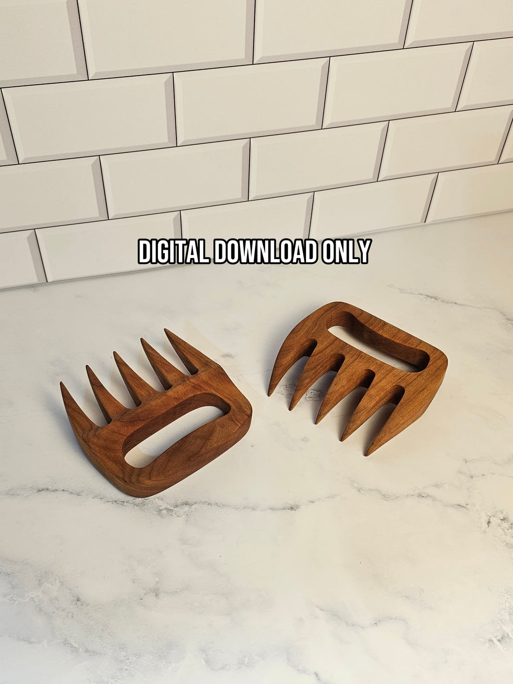 Meat Shredding Claws Woodworking Template – Printable PDF