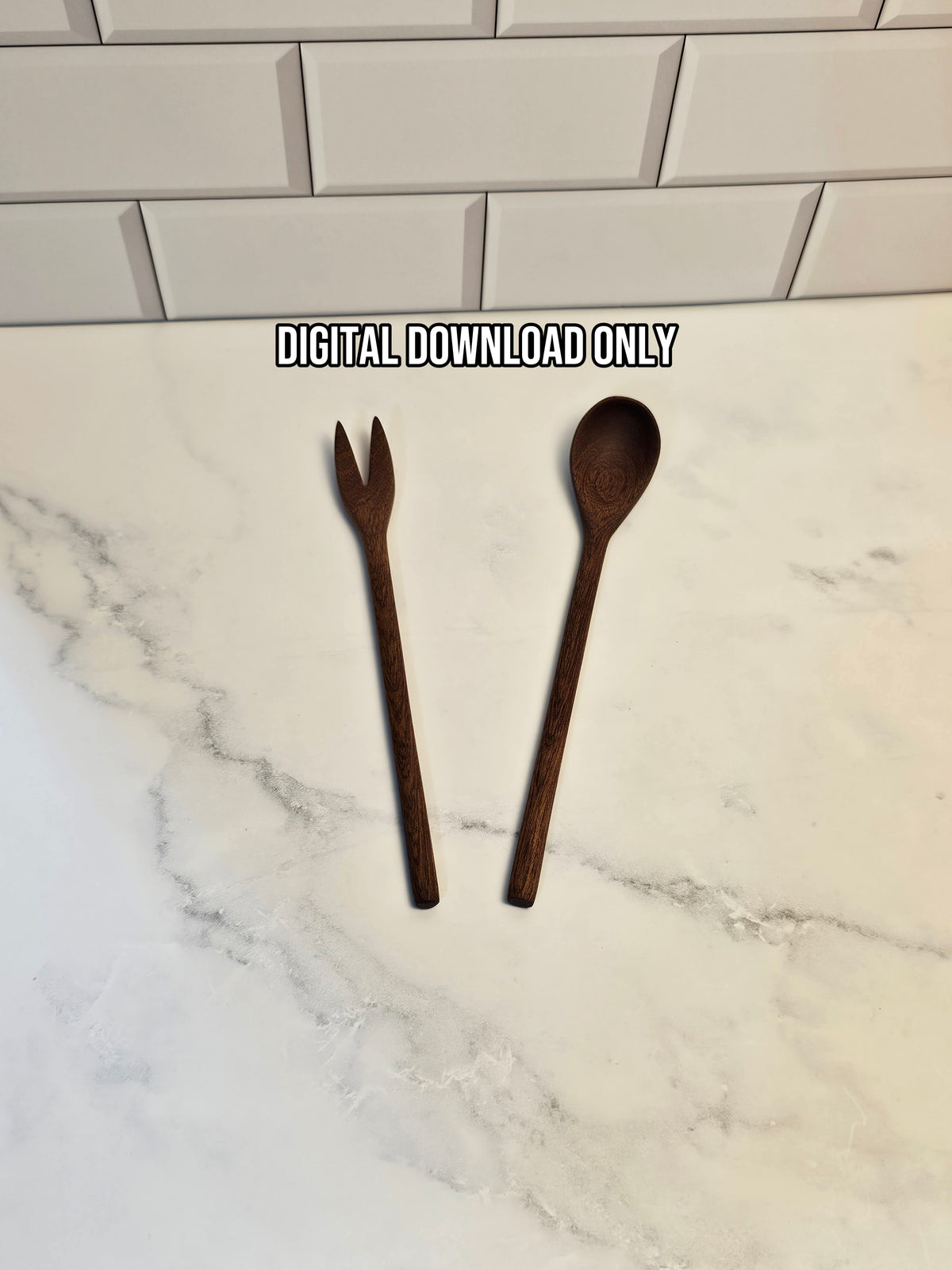 Mini Wooden Spoon & Fork Template Set – DIY Woodworking Plans PDF