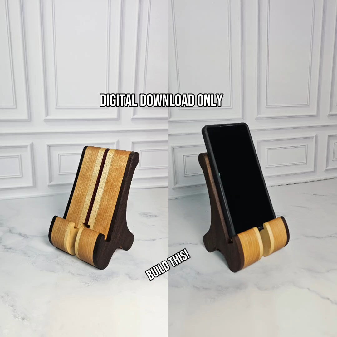 Wooden Phone Stand Plans & Printable Template (PDF)