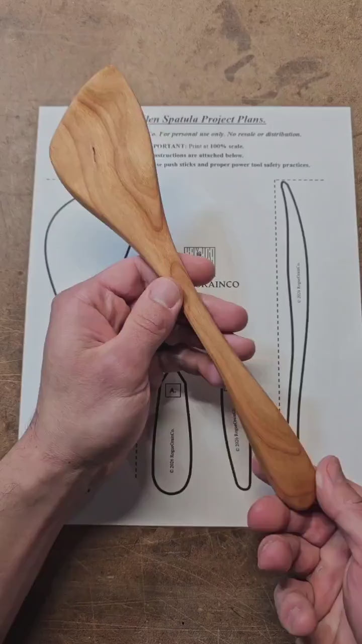 Wooden Spatula Template – DIY Woodworking Plan PDF