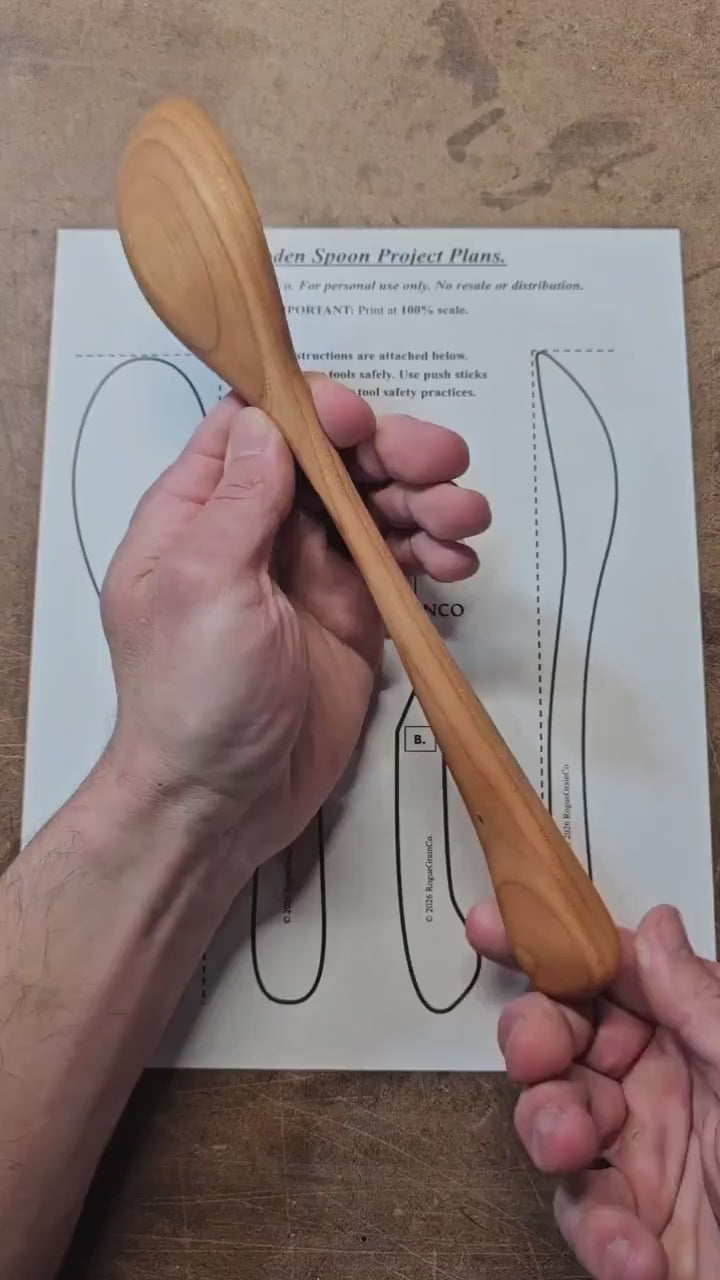 Classic Wooden Spoon Template – DIY Woodworking Plan PDF