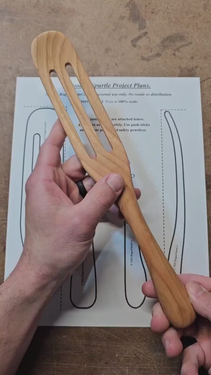 Wooden Slotted Spurtle Template – DIY Woodworking Plan PDF