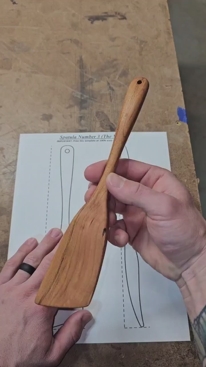 Mini Wooden Spatula Template – DIY Woodworking Plan PDF