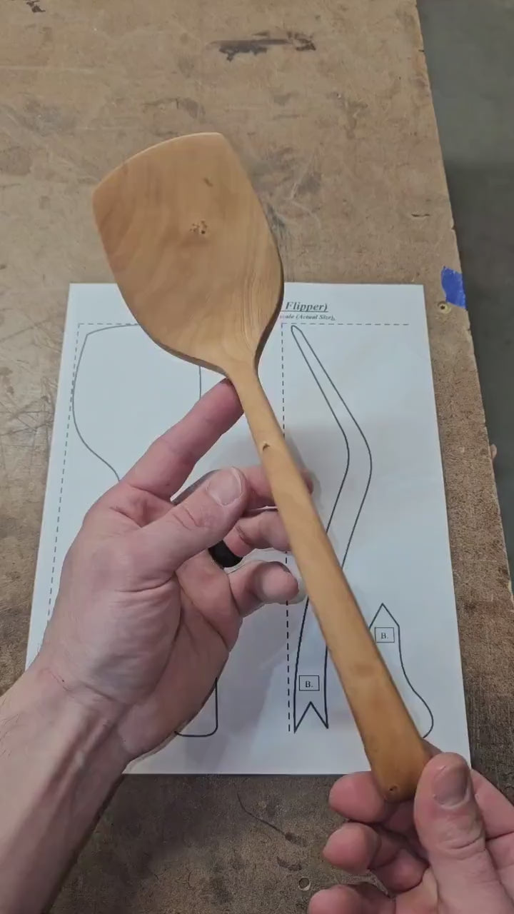 Wooden Pancake Flipper Spatula Template – Printable Woodworking PDF